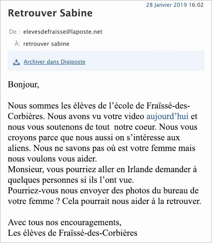 Mail à destination de l'ufologue