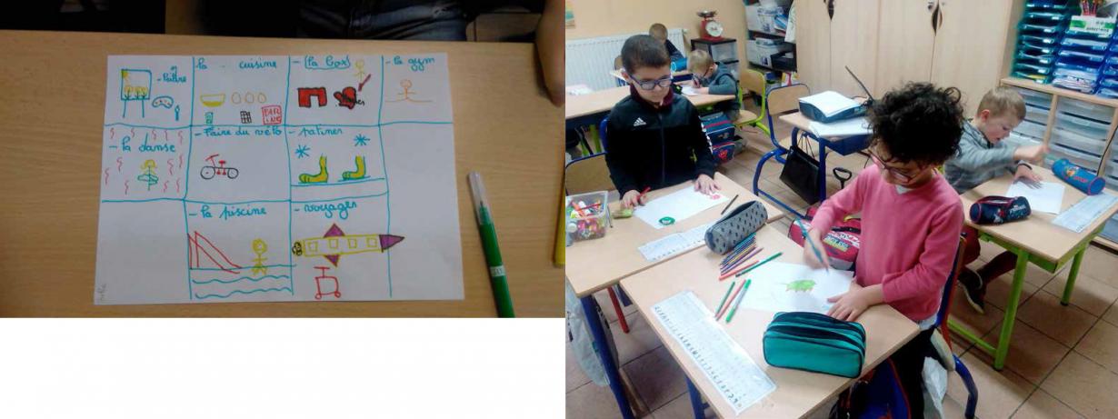 Au crayons et aux feutres, deux ou trois passions, activités.
