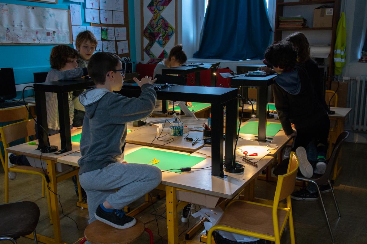 L'atelier d'animation banc titre 