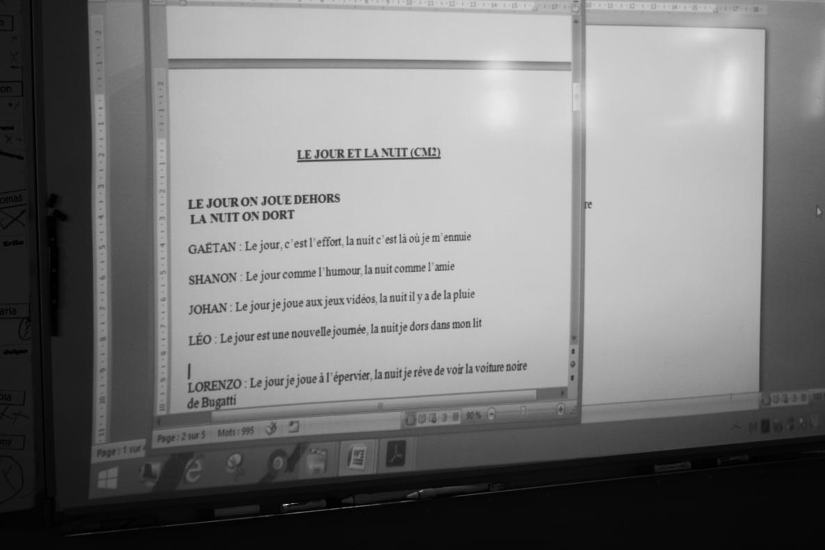 Extrait du texte collectif (CM2)