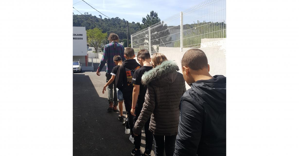 déambulation avec une classe de CM1