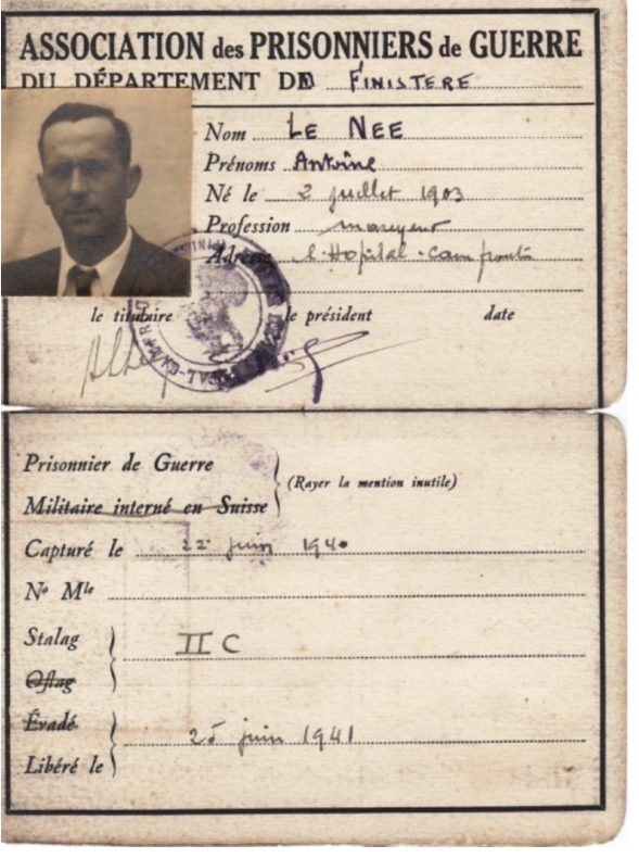 Archive personnelle : Antoine est revenu 2 ans avant la fin de la guerre, après avoir été déporté en Pologne.