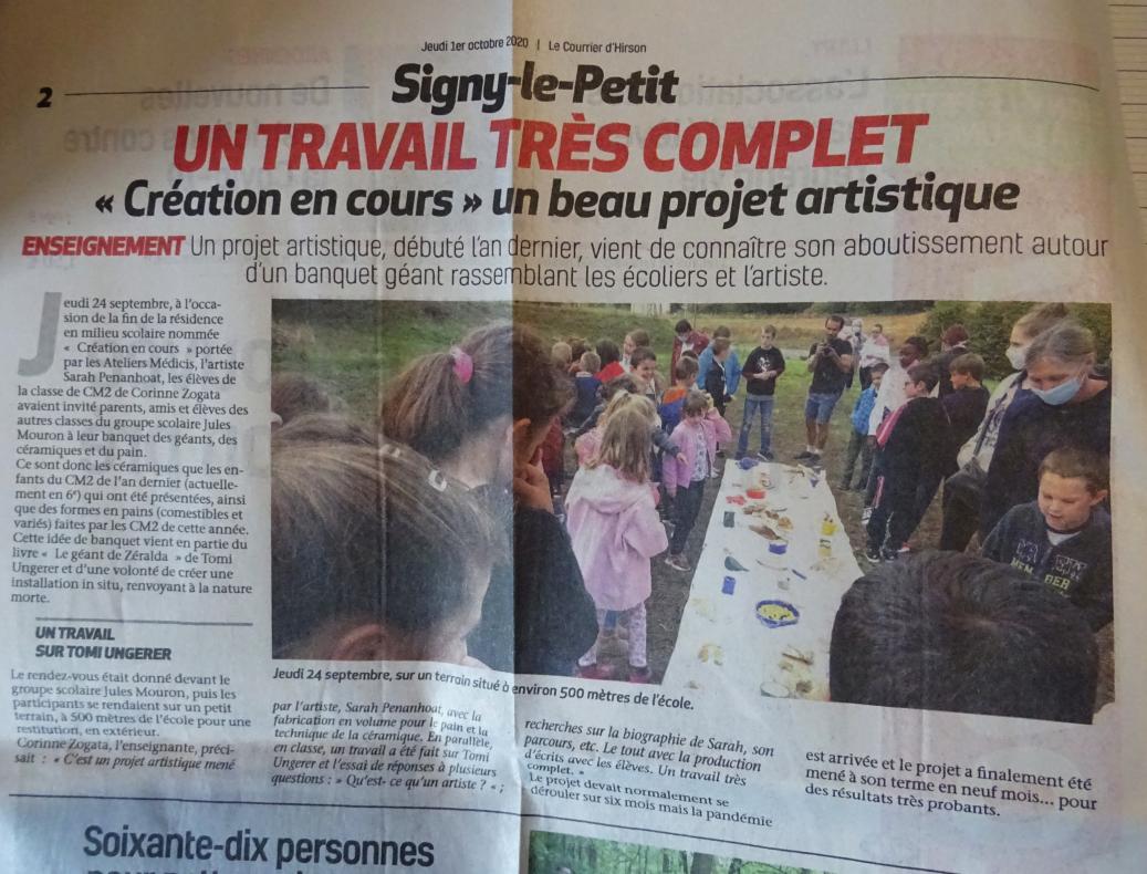 Article de Daniel Jennepin dans l'Ardennais