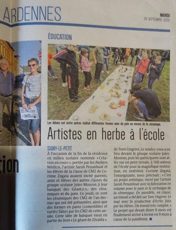 Article de Daniel Jennepin dans Le Courrier d'Hirson