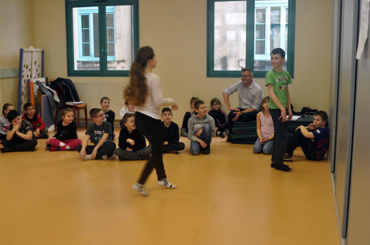 Les élèves en improvisation