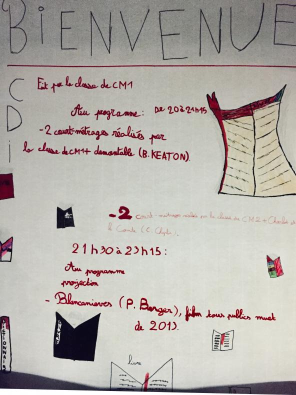 Affiche présentant le programme de la soirée