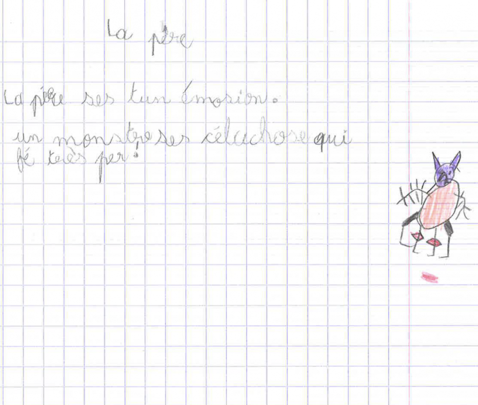 Texte issu d'un exercice d'écriture.