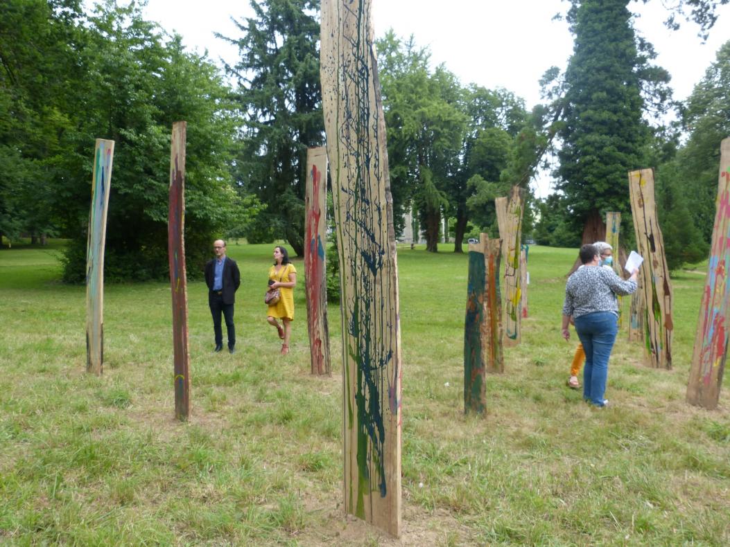 Les totems réalisés par les enfants 
