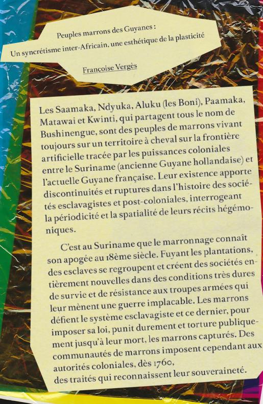  Extrait du texte de Françcoise Vergès publié dans l'ouvrage OBIA de Nicola Lo Calzo.