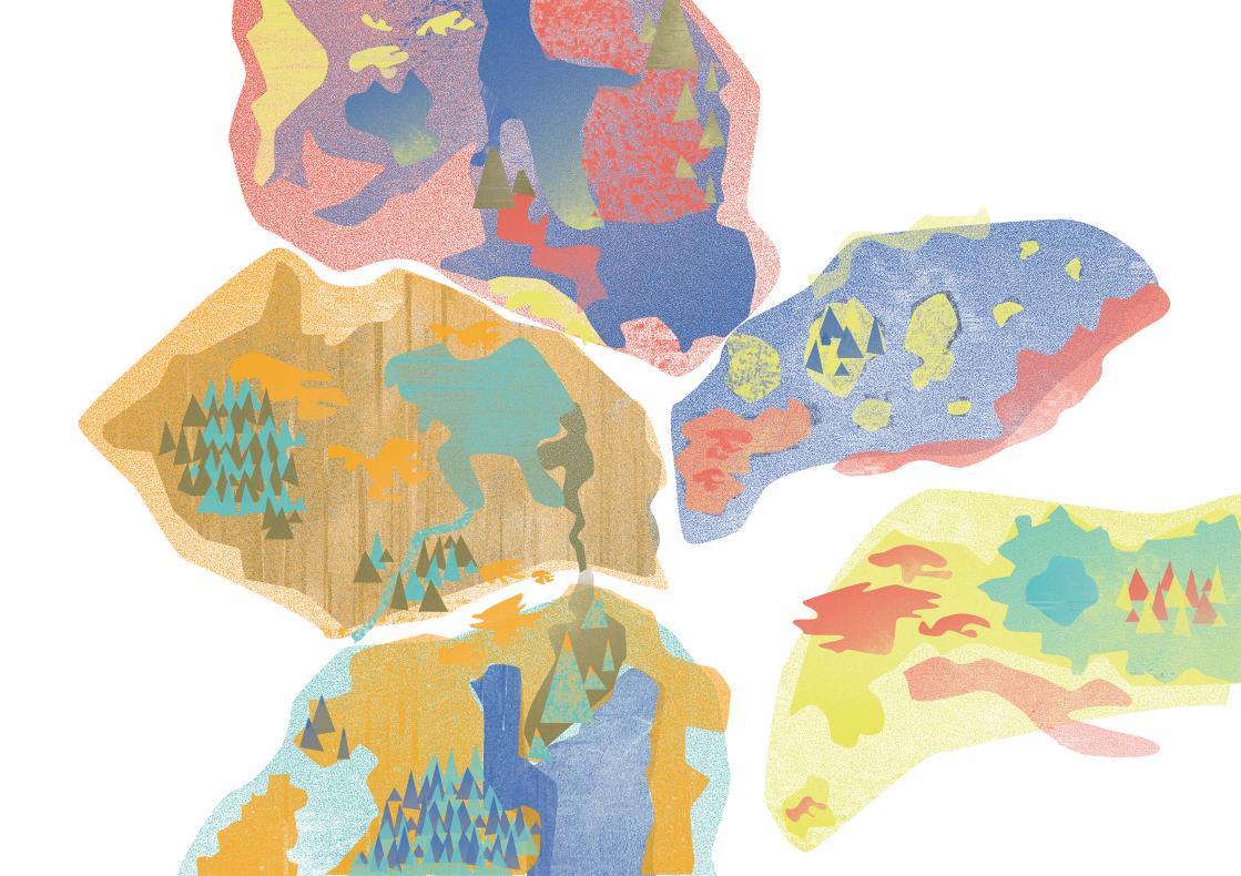 Carte finale de Dragaya et de ses cinq provinces