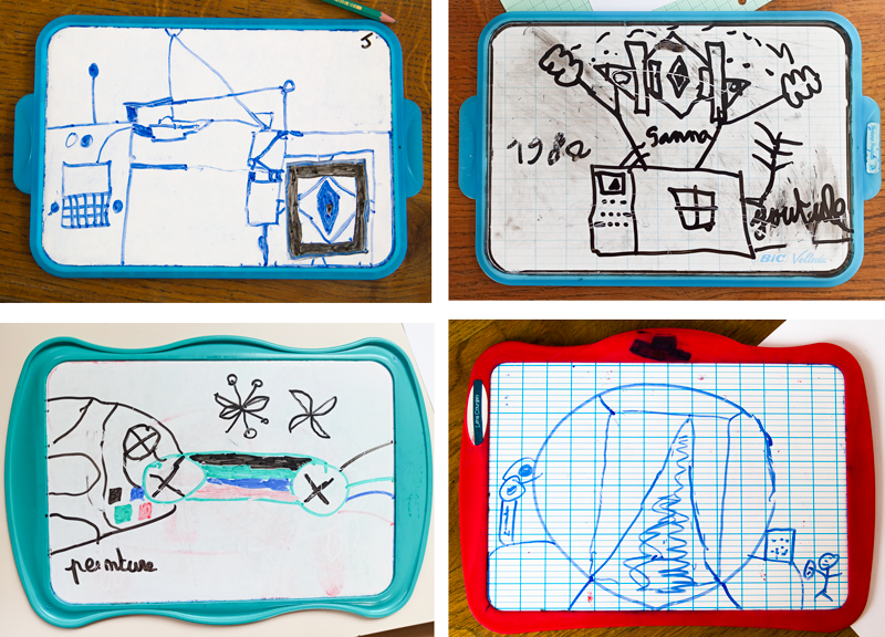 ardoises dessins machines à explorer le temps