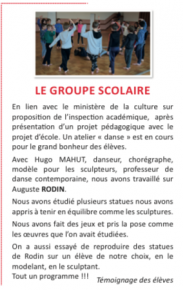 Parution dans Journal du village