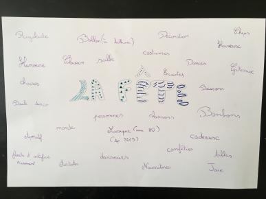 Un assemblage d'idées autour de la fête par les Cm1
