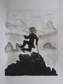 Voyageur heureux contemplant le Forez.