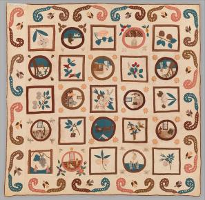 Woman’s Rights Quilt, Emma Civey Stahl, 1875