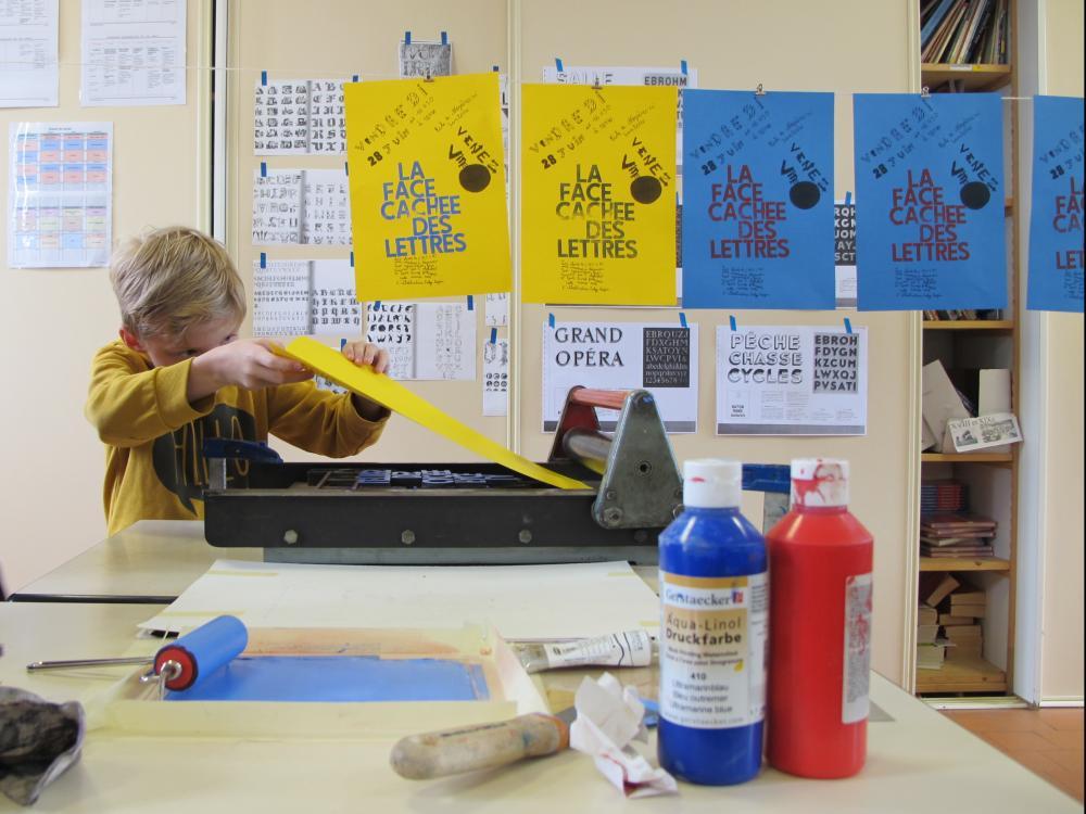 L'imprimerie à l'école, projet de Gaby Bazin