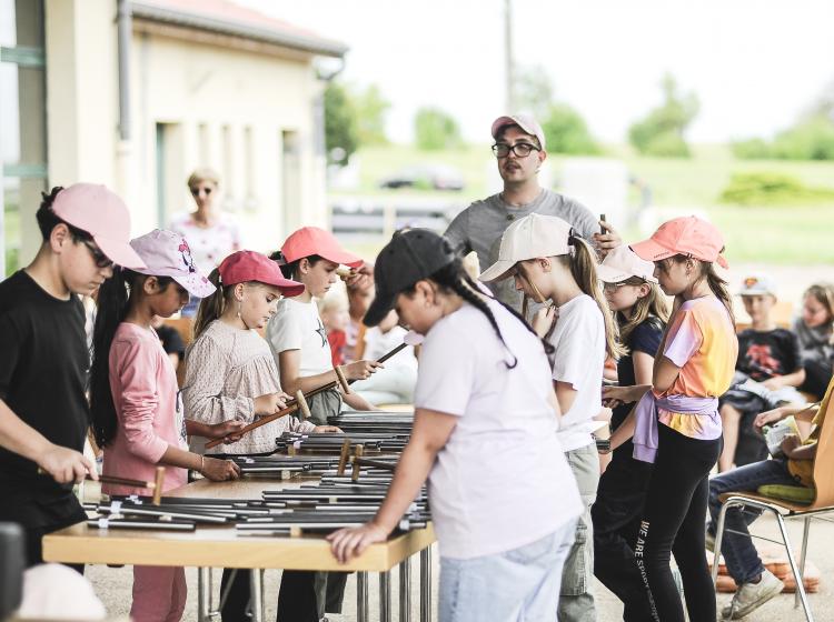 Les enfants à la restituion