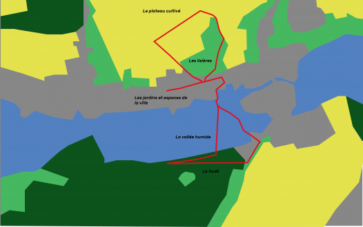 cartographie de la randonnée localisée sur Guerbigny