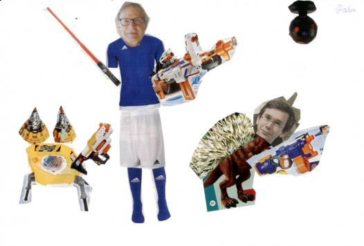 collage enfant dinosaure jouet residence artiste nina lechartier