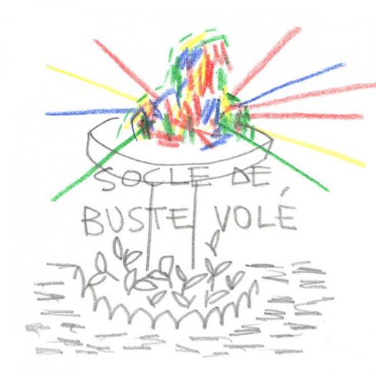 Socle de buste volé
