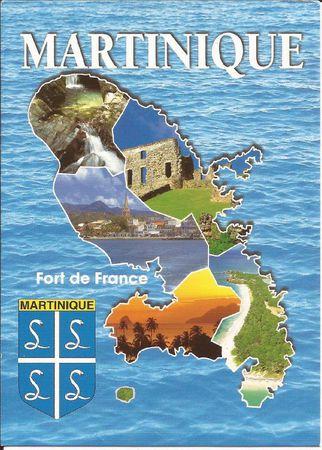 carte postale de la Martinique