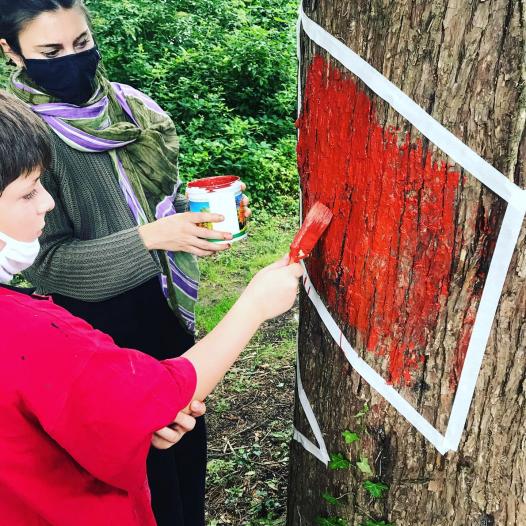 Peintures sur arbres 