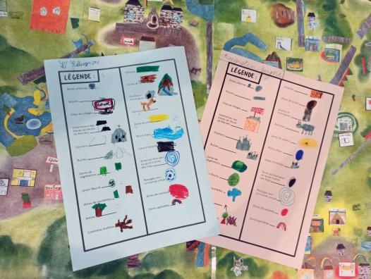 Sur les 24 cartes des 24 élèves à chacun sa légende !