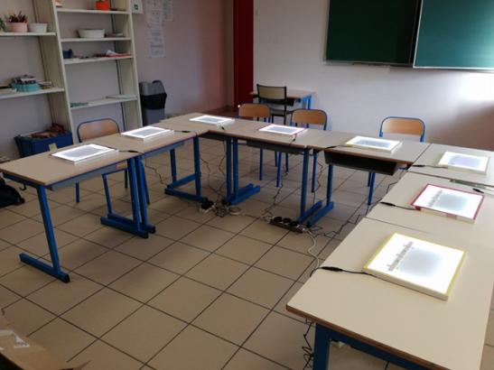 Le studio d'animation à l'école de St-Aulaye