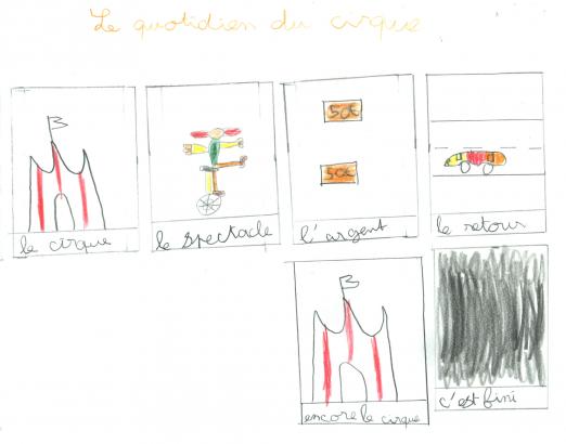 Premières bandes-dessinées faites en classe