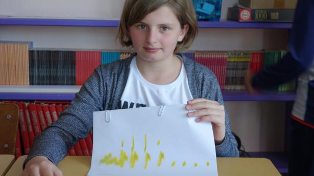 Tïa et son spectrogramme coloré achevé