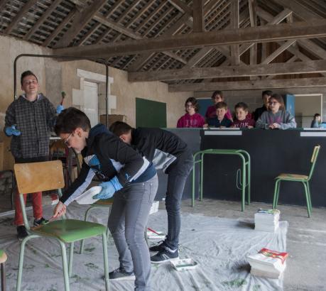 Préparation de l’exposition à l’abbaye royale de Fontevraud