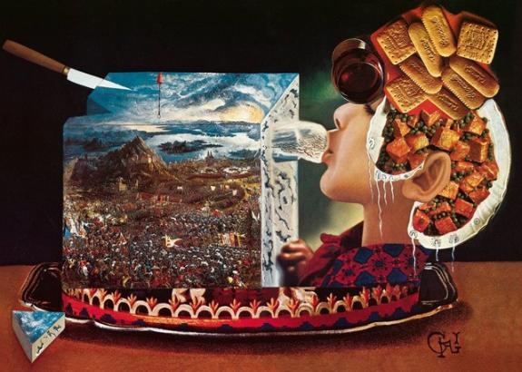 Document de travail : Les Diners de Gala, livre de cuisine illustré par Dali, 1971