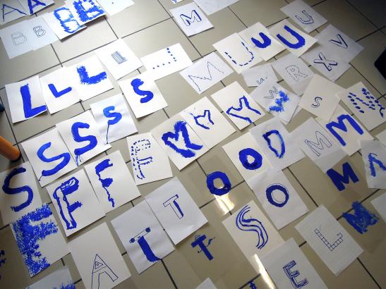 Création de la typographie par les enfants