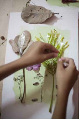 Les cyanotypes des enfants avant insolation