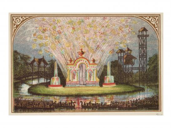 Season ticket fireworks in Alexandra Palace, 1875