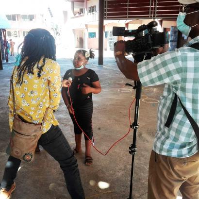 Le jour du spectacle, école Passamainty village, Mayotte, 2021