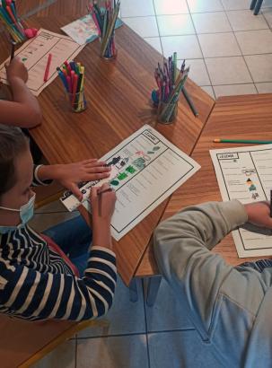 Belle concentration.