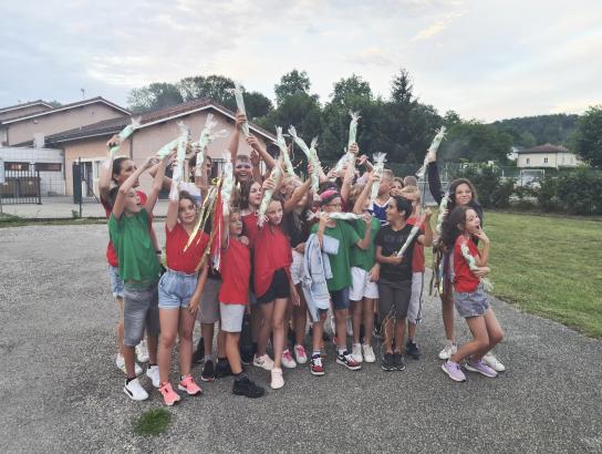 photo de classe avec les guimauves