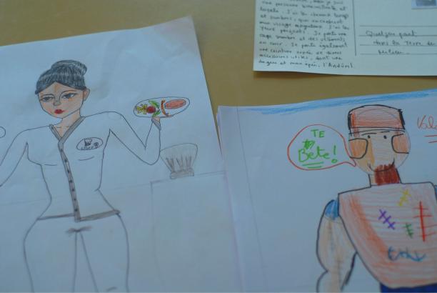 Les dessins pendant l'exposition (02/07/2024)