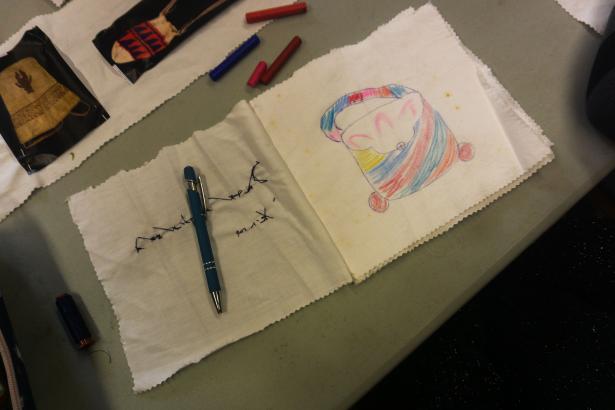 Dessin de sac avant la couture. 