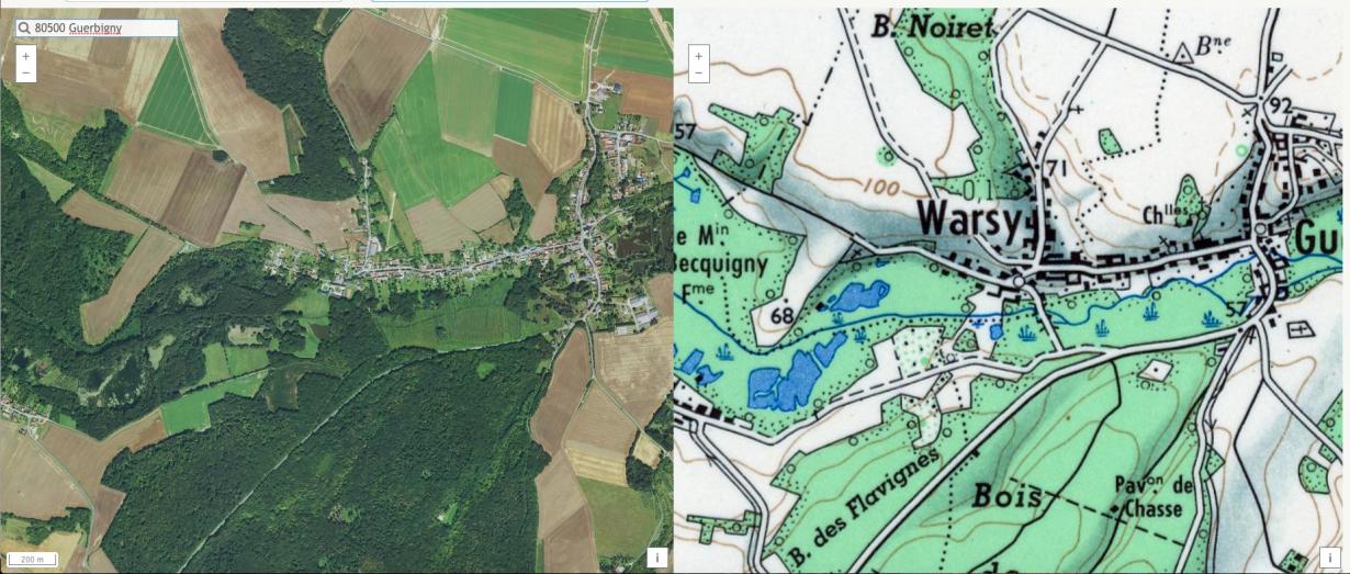 Premiers repérages cartographique de Guerbigny