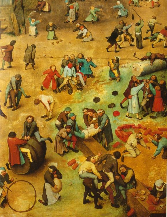 Légende image : Pieter Brueghel, Jeux d’enfants, 1560–1560, 116 × 161 cm, huile sur bois, Kunsthistorisches Museum Vienne.