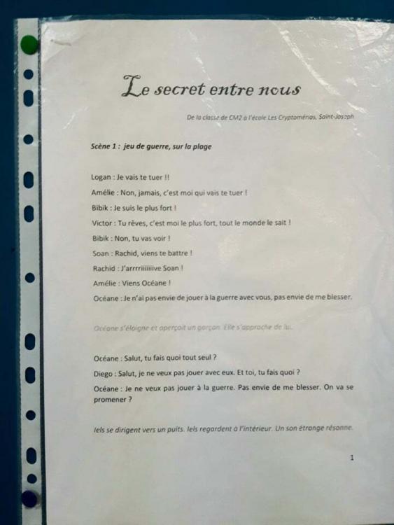 Le texte complet de Le secret entre nous