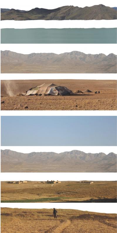 Quelques plans extraits de photographies de paysages situés en Afghanistan et en Argentine.