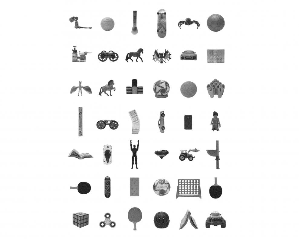liste objets jouets playville