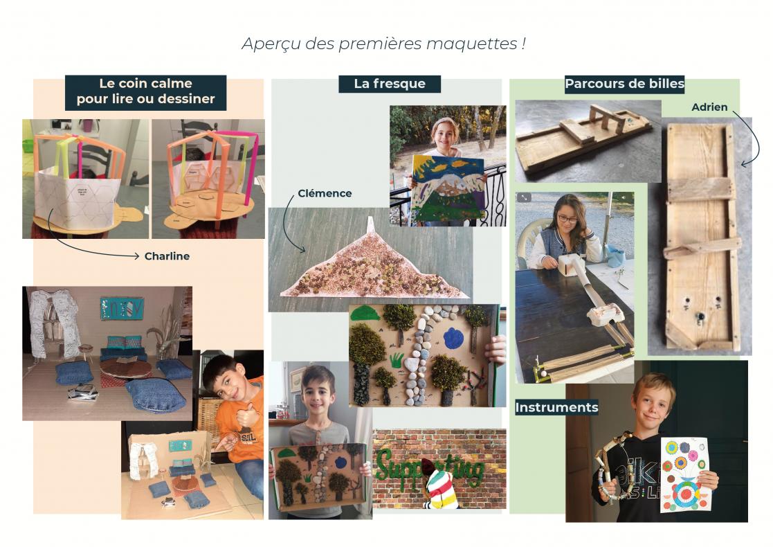 mise en commun des premières maquettes 