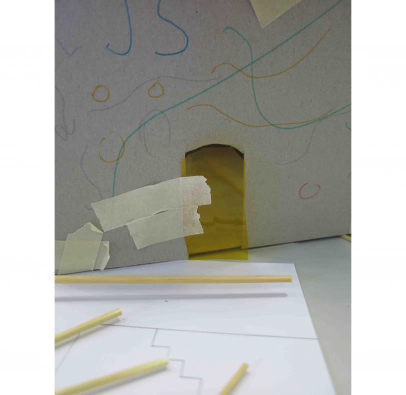 détail maquette en paille
