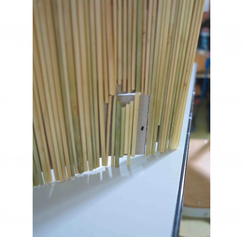 détail maquette en paille