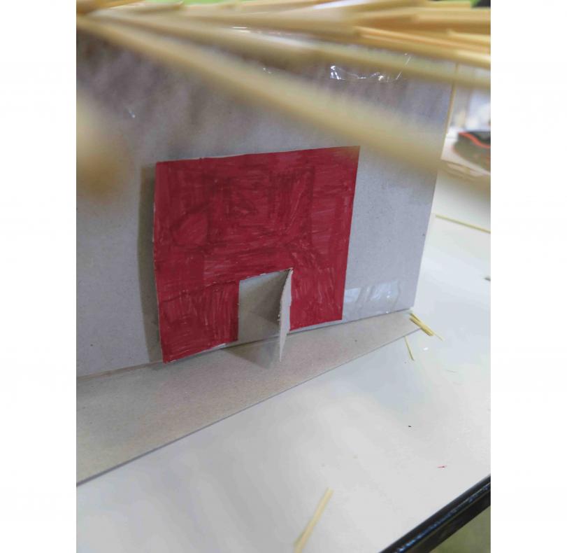 détail maquette en paille