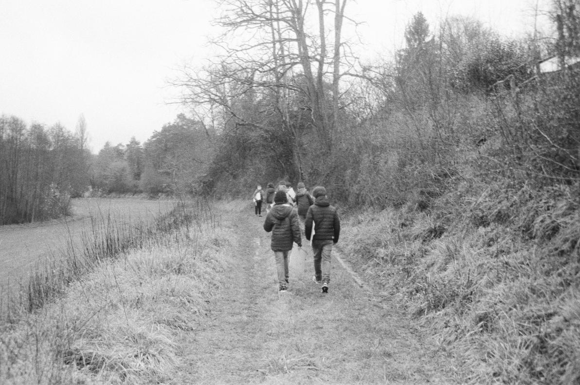 Promenade autour de Montagnac avec les élèves 